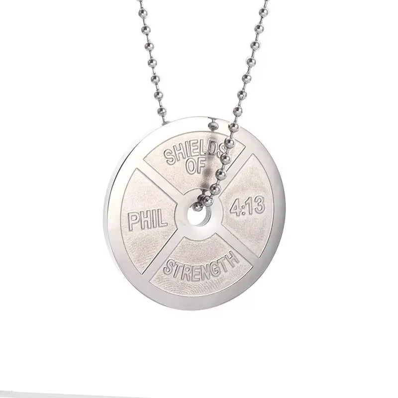 Vintage Barbell & Dumbbell Pendant Necklace – Fitness Jewelry