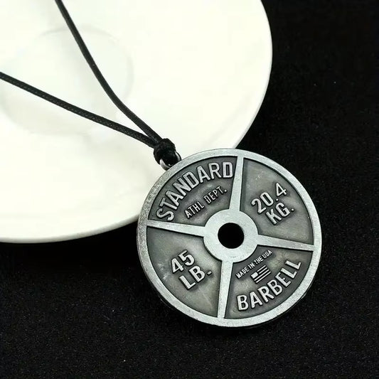 Vintage Barbell & Dumbbell Pendant Necklace – Fitness Jewelry